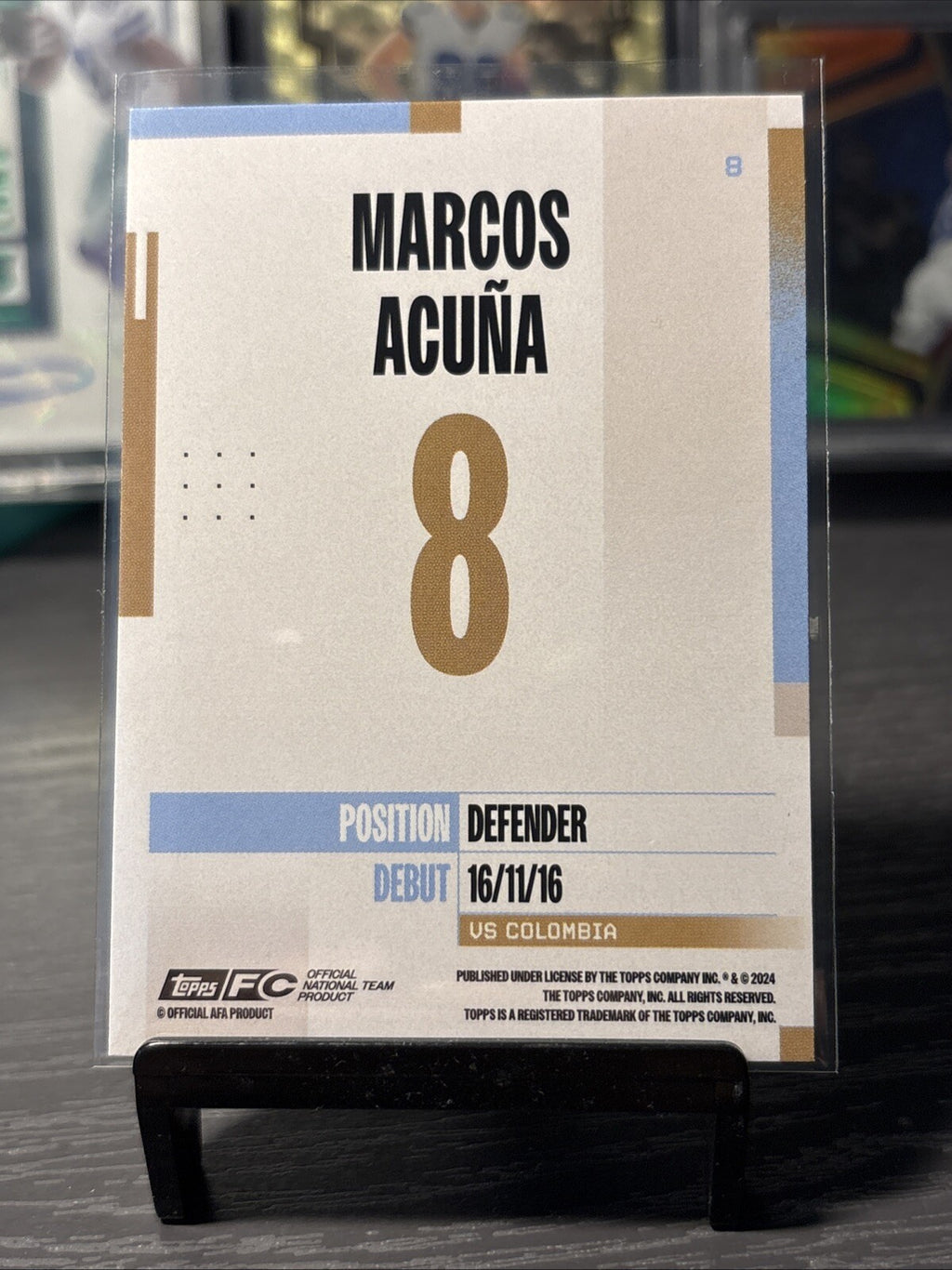 Marcos Acuna Argentina Base 2024-25 Topps Team Set #8
