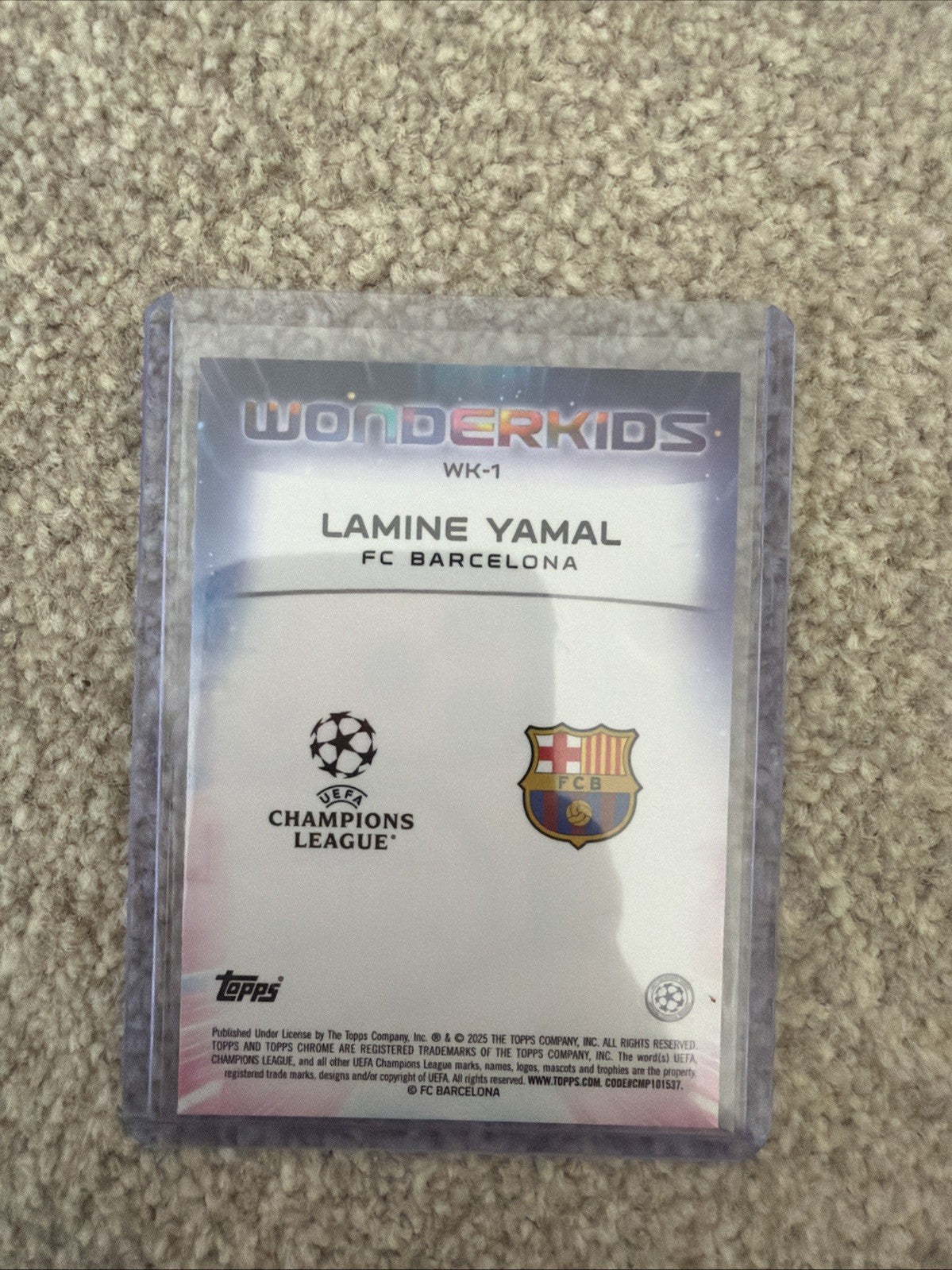LAMINE YAMAL - 2024-25 Topps UCC Chrome - Wonderkids - Barcelona