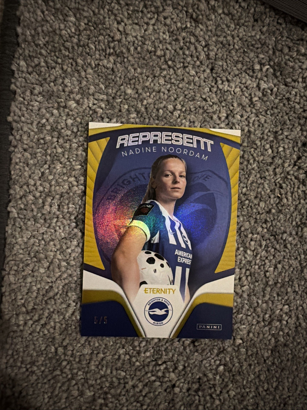 Panini Barclays WSL Eternity Nadine Noordam Brighton Hove Albion Represent 5/5
