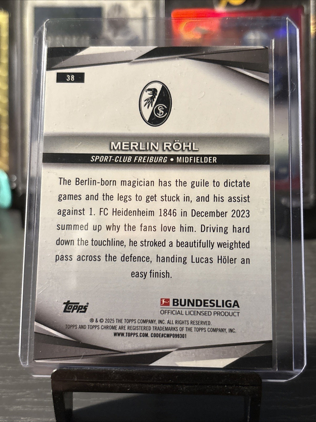 Merlin Röhl 2023-24 Topps Chrome Bundesliga Green Refractor /99 #38 (AAD)