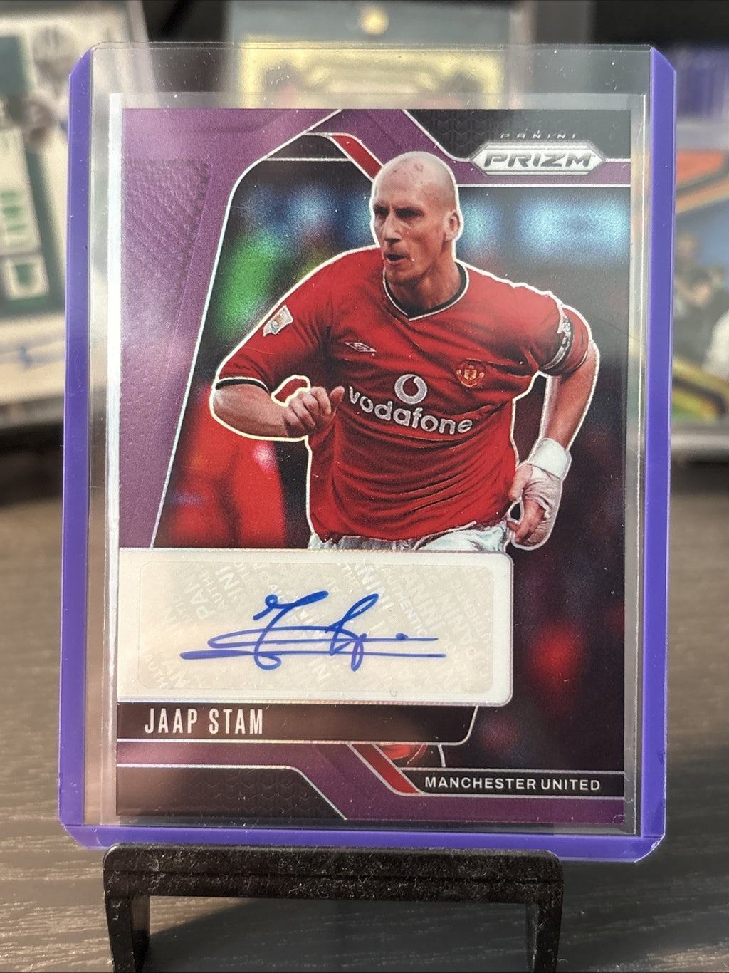 2024-25 Panini Prizm PL Auto Jaap Stam Manchester United Purple /25