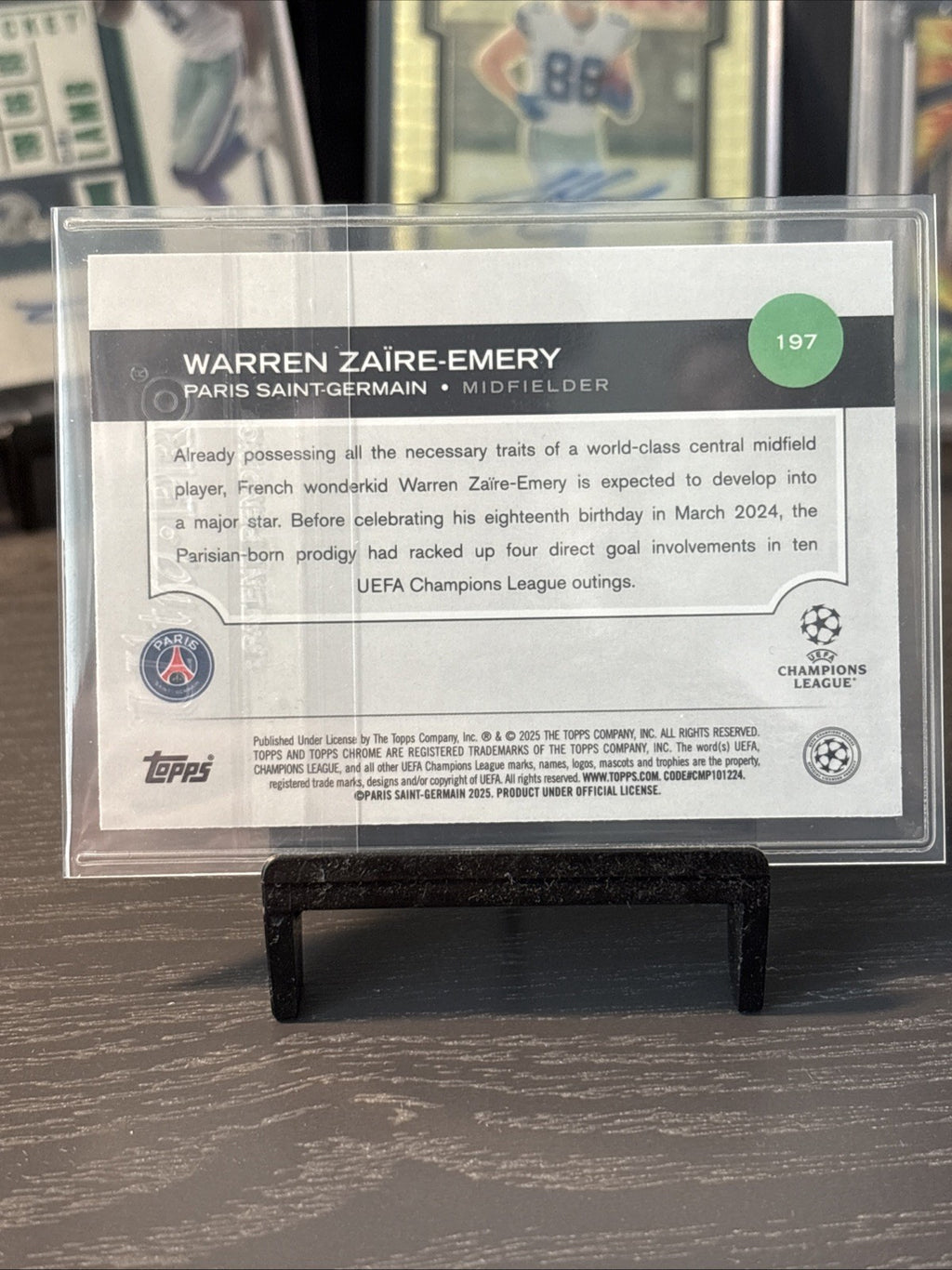 Topps UCC Chrome 2024/25 Warren Zaire-Emery /75