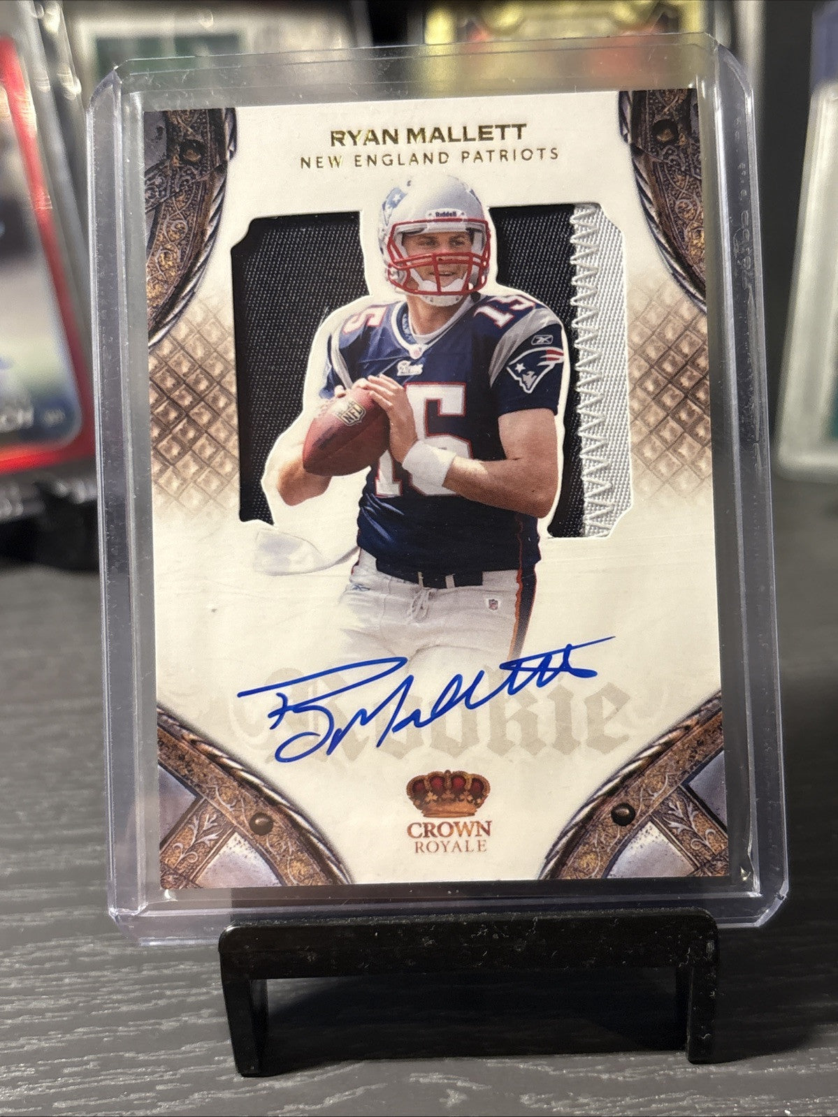 2011 Panini Crown Royale Ryan Mallett Rookie Silhouette Patch Auto /199 RPA Pats