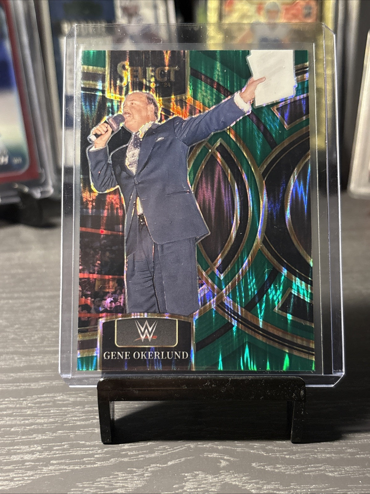 2024 WWE Select - Gene Okerlund - Premiere - Green Flash Prizm - #109