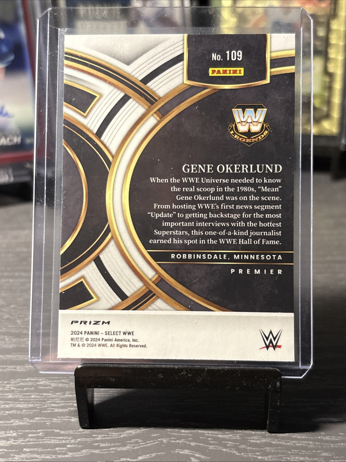 2024 WWE Select - Gene Okerlund - Premiere - Green Flash Prizm - #109