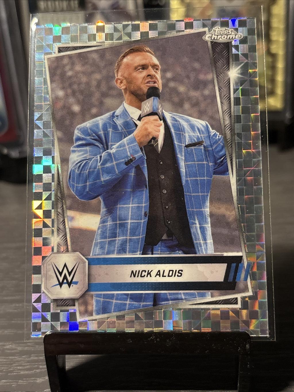 topps chrome wwe nick aldis xfractor