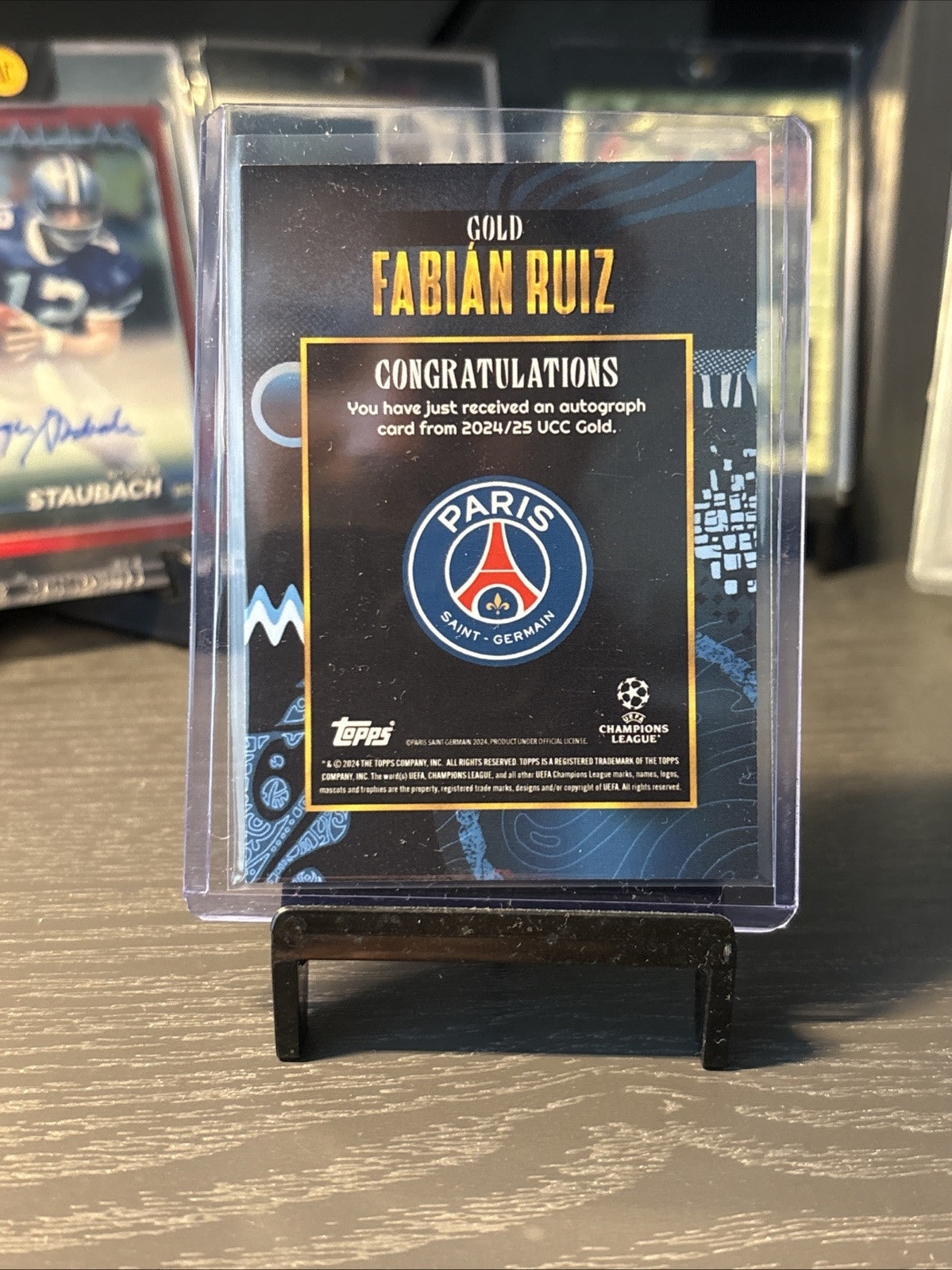 Fabian Ruiz PSG Blue /49 Auto Topps GOLD X Walkertkl 2024/25 UCC
