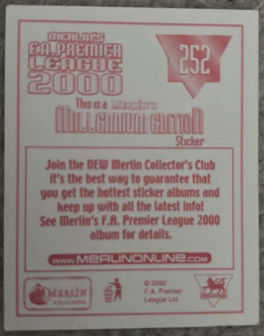 Merlin's Premier League 2000 Individual Stickers #185-358 Complete Your Set