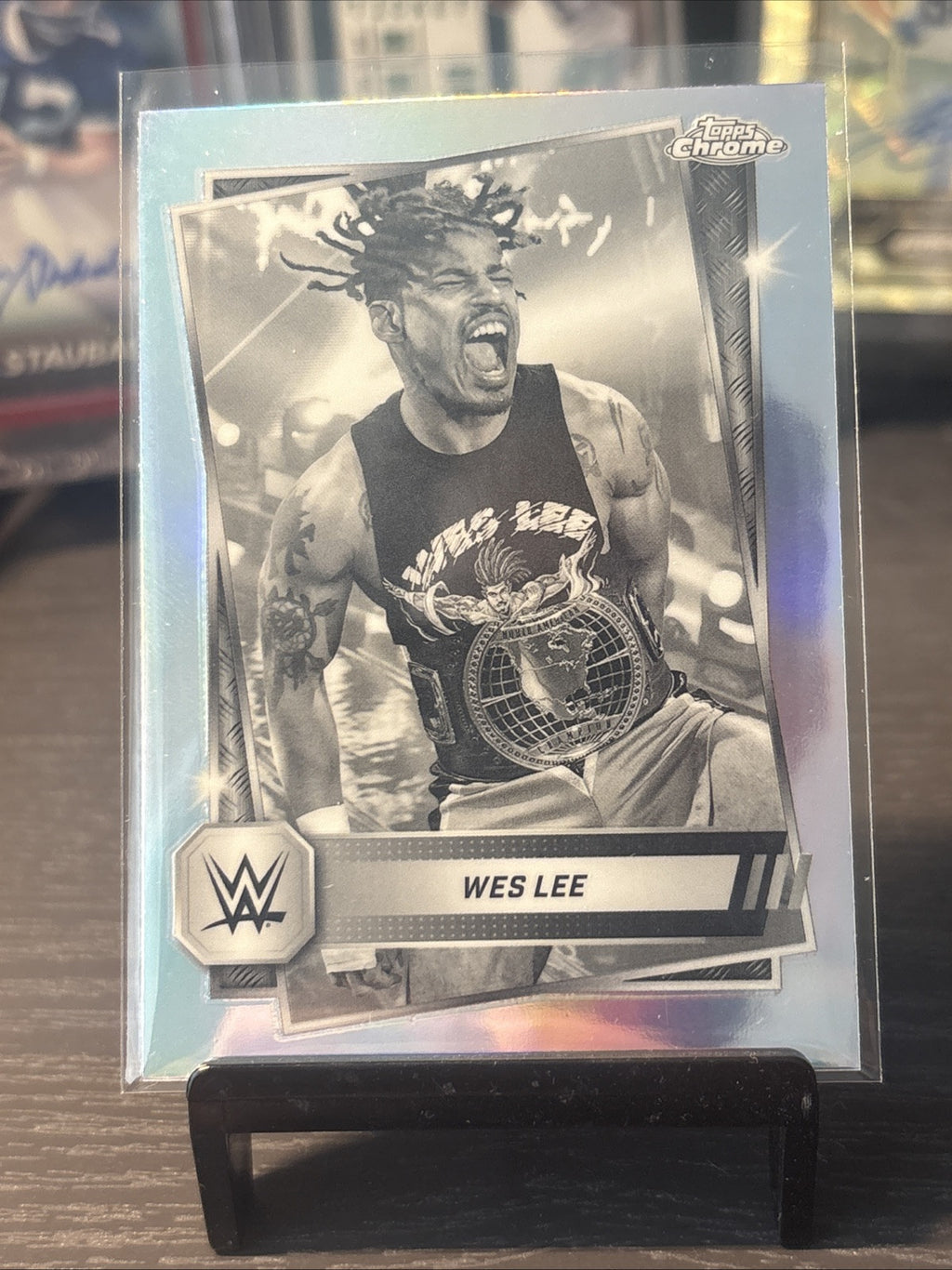 Wes Lee | #156 | 2025 Topps Chrome WWE | Sepia Refractor