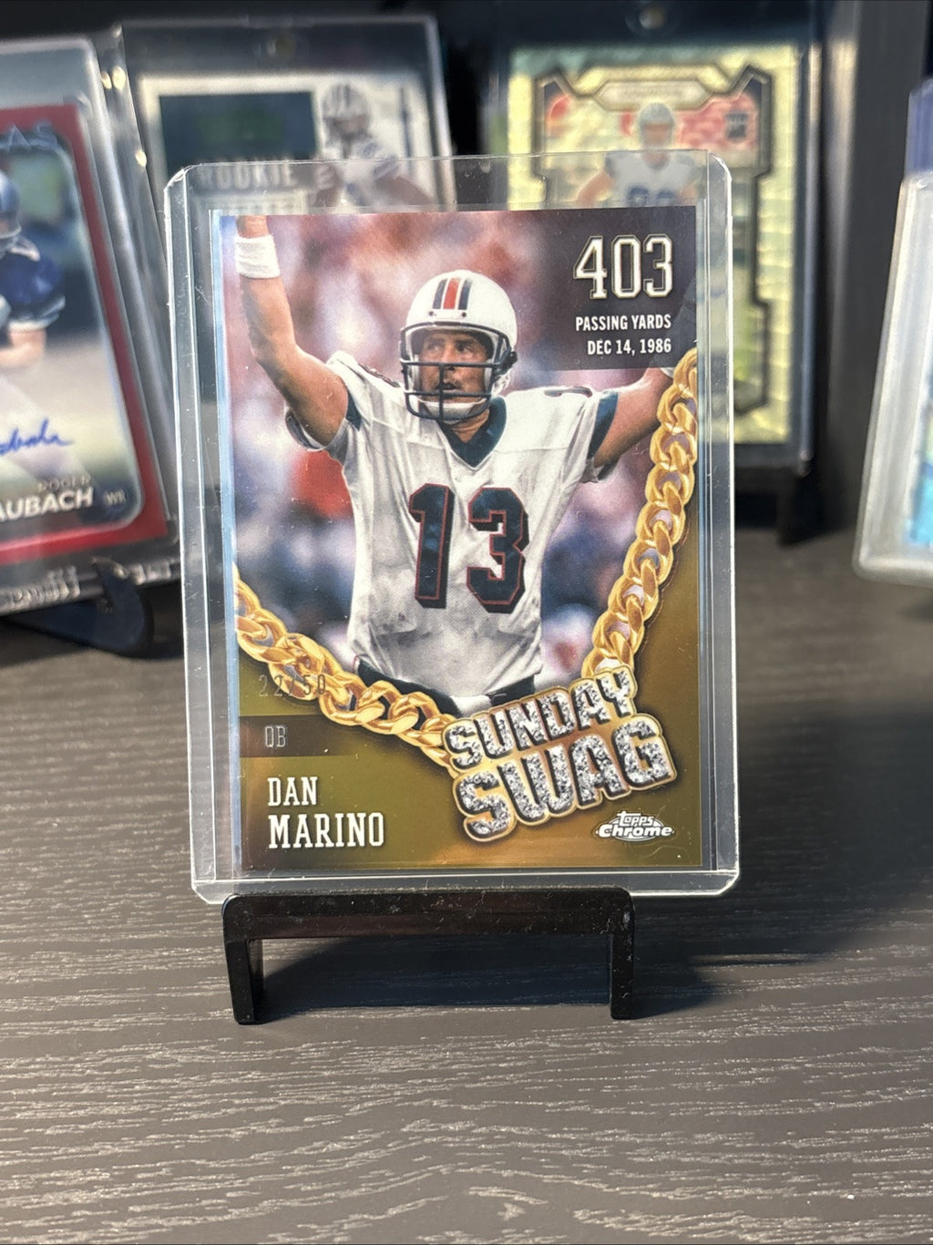 2024 Topps Chrome Dan Marino 22/50 Sunday Swag Gold