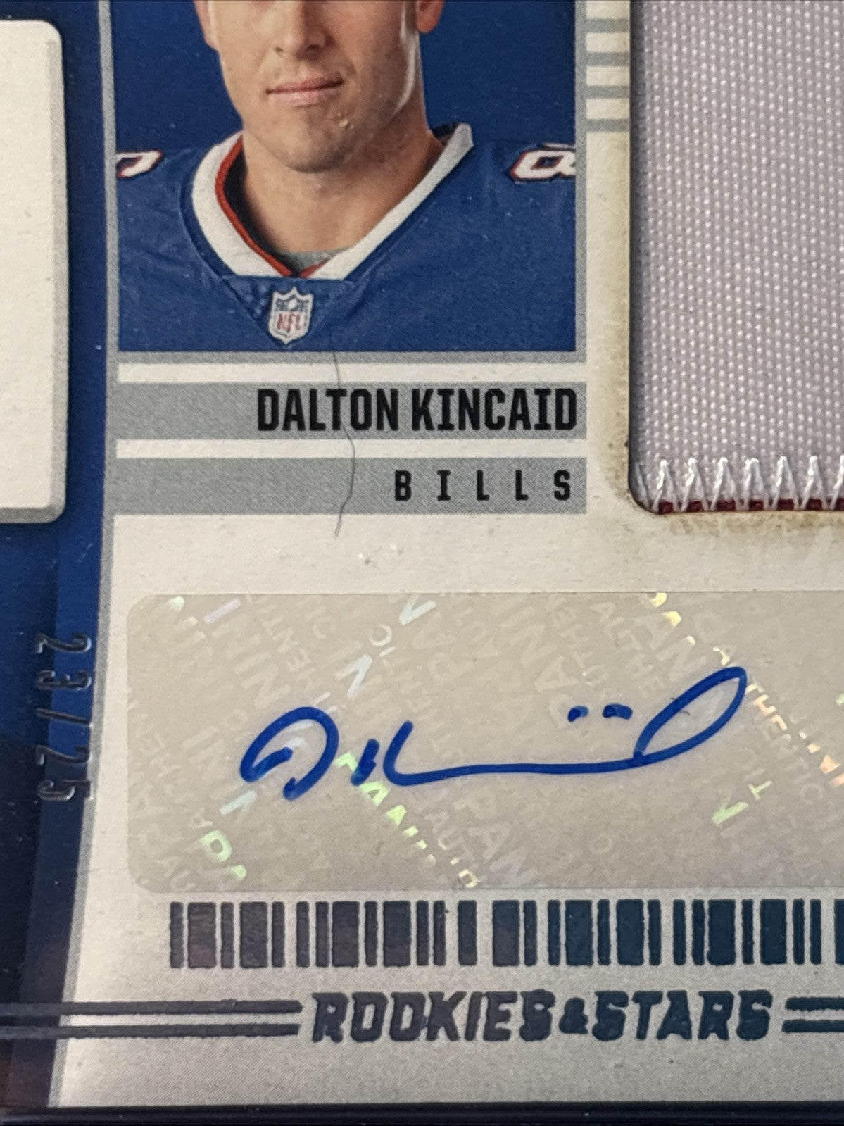 2023 Rookies And Stars Dalton Kincaid Freshman Orientation RPA /25 Buffalo Bills