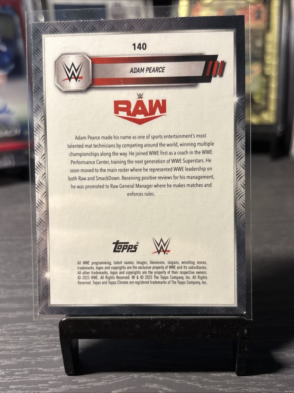 topps chrome wwe adam pearce xfractor