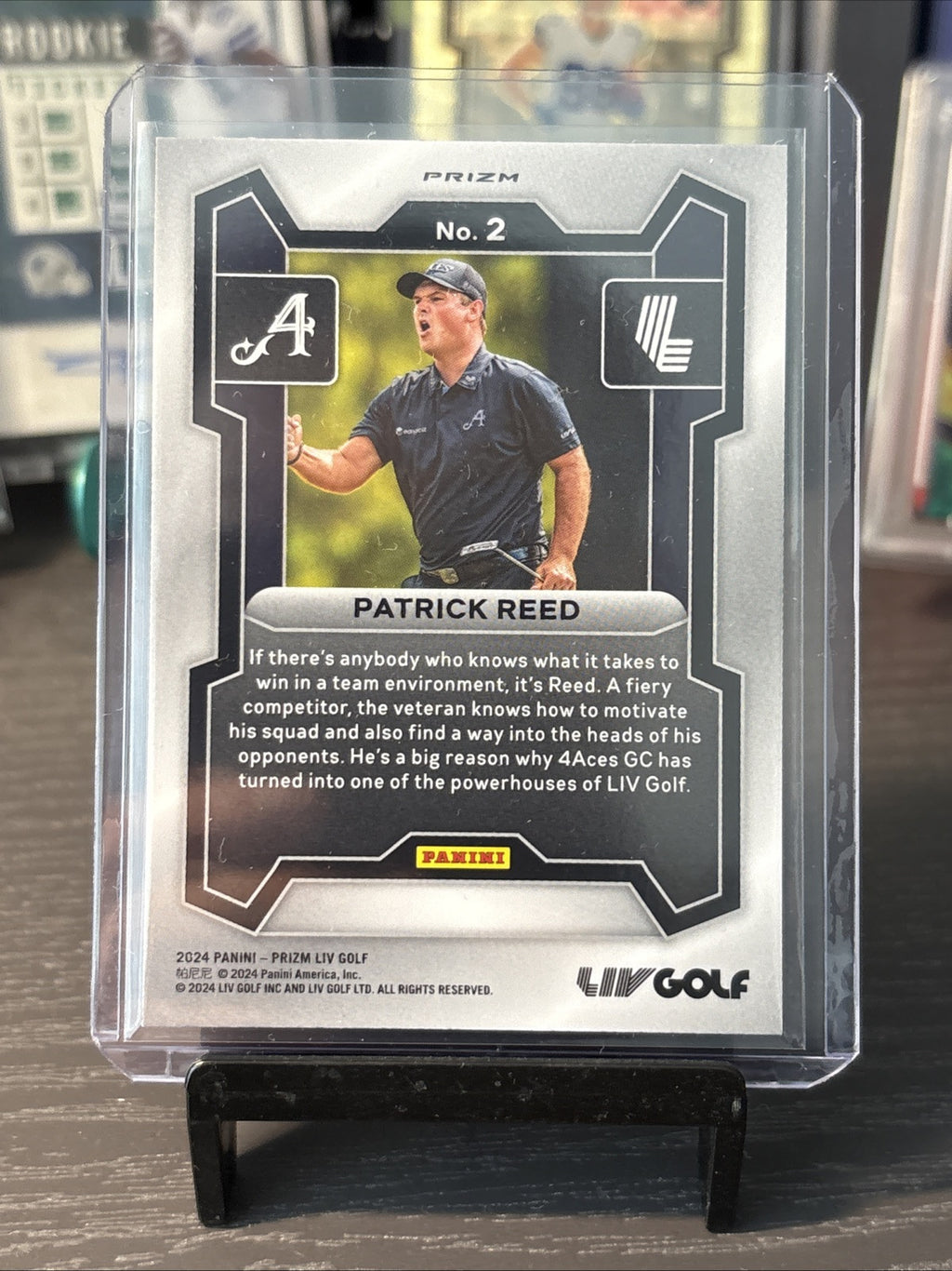 2024 PRIZM LIV GOLF SILVER #2 PATRICK REED RC 4ACES GC
