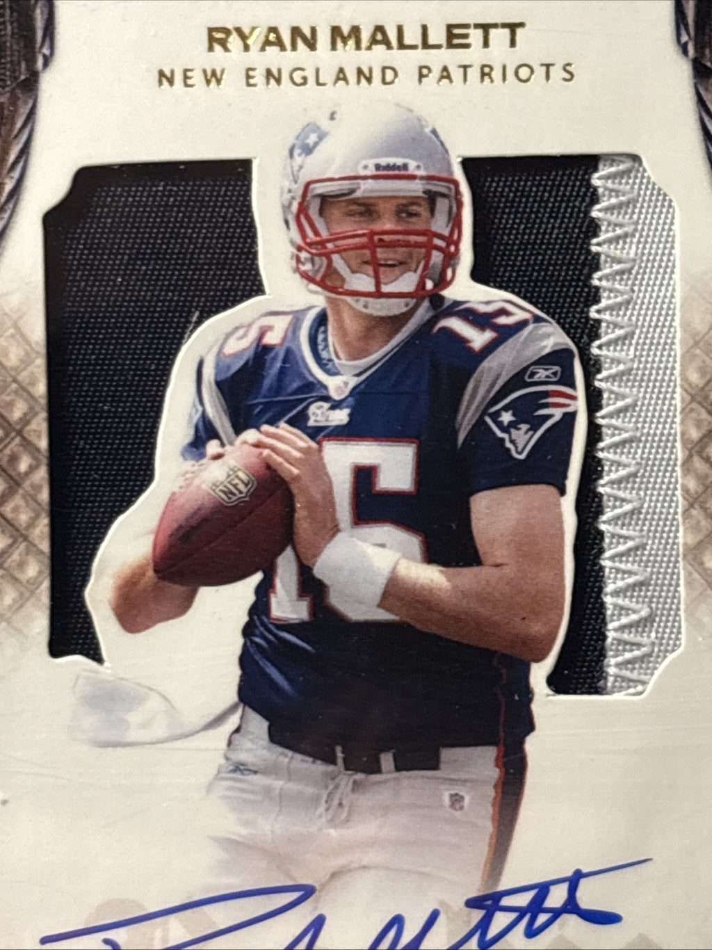 2011 Panini Crown Royale Ryan Mallett Rookie Silhouette Patch Auto /199 RPA Pats