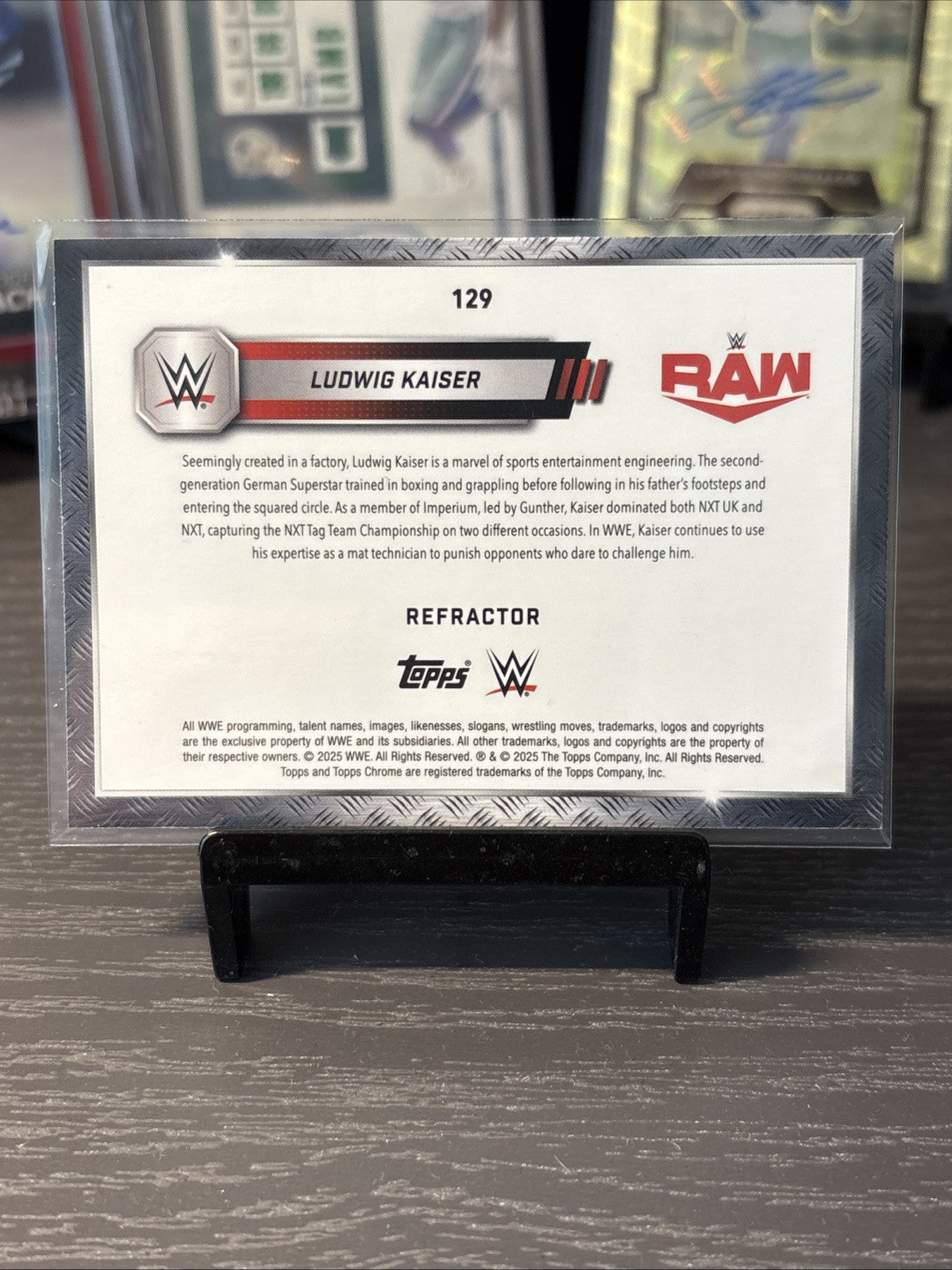 LUDWIG KAISER True Silver Refractor 2025 Topps WWE Chrome #129