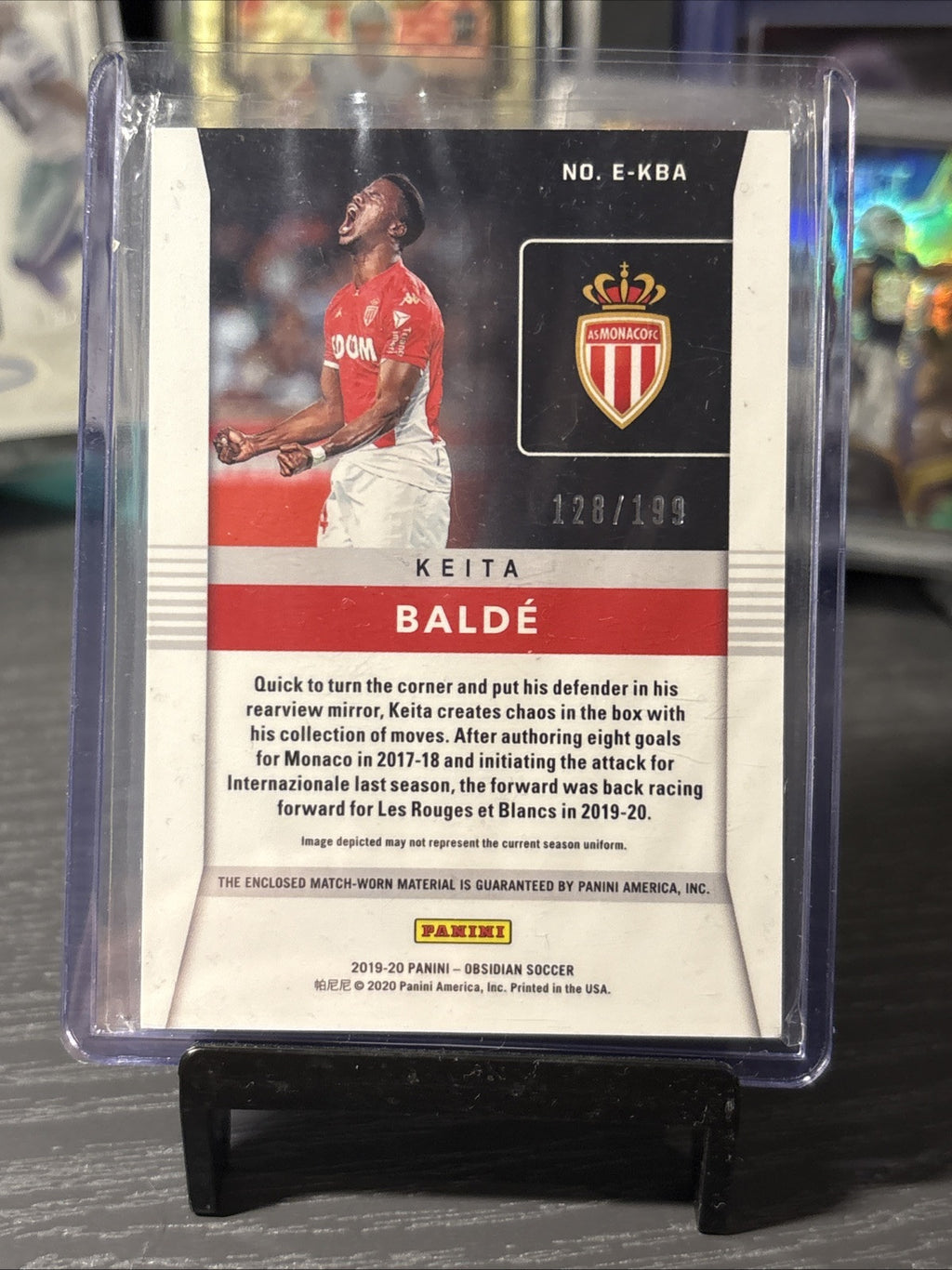 Panini Obsidian 19-20 Keita Blade Monaco Patch /199
