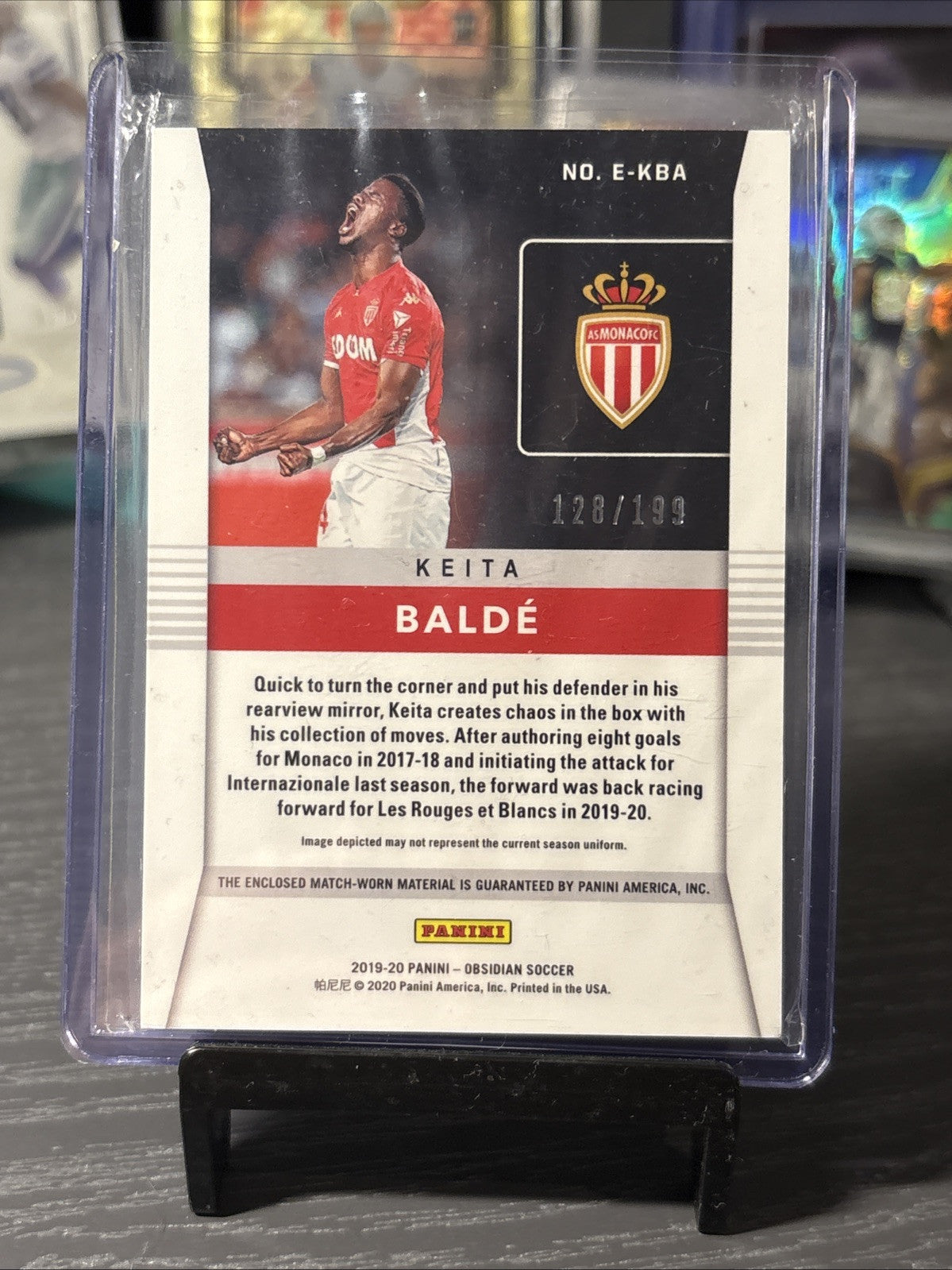Panini Obsidian 19-20 Keita Blade Monaco Patch /199
