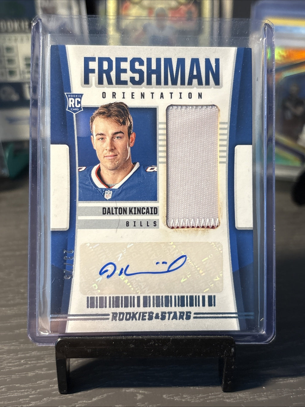 2023 Rookies And Stars Dalton Kincaid Freshman Orientation RPA /25 Buffalo Bills