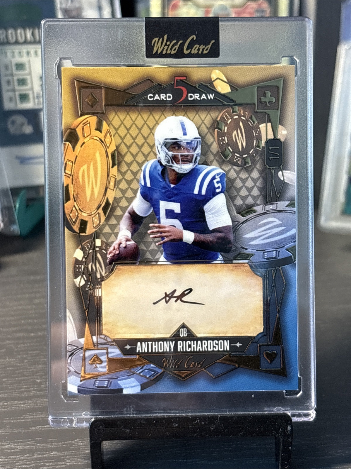 2024 Wild Card Anthony Richardson Auto 1/1 5 Card Draw 5CDMA-AR Colts Gold Foil