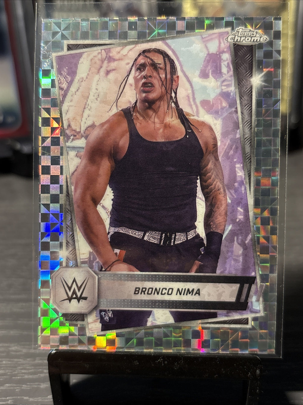 Topps Chrome WWE 2025 - Bronco Nima - Xfractor Refractor
