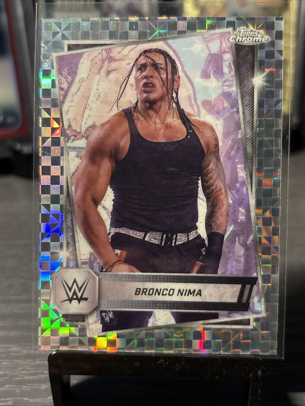 Topps Chrome WWE 2025 - Bronco Nima - Xfractor Refractor