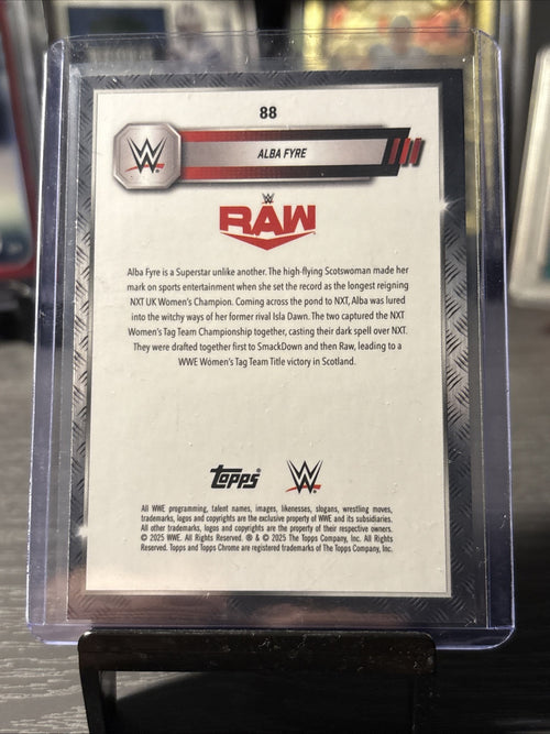 2025 Topps Chrome WWE - Pink Shimmer Refractor Alba Frye 88