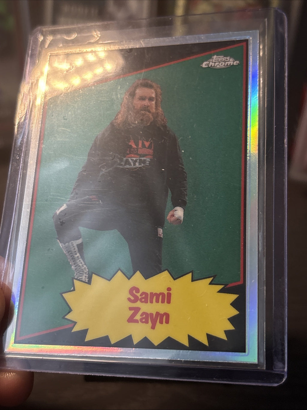 Sami Zayn 2025 Topps Chrome WWE 1985 Throwback Silver #85TC-SZ Raw