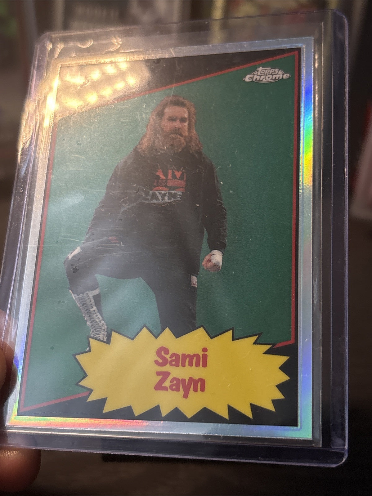 Sami Zayn 2025 Topps Chrome WWE 1985 Throwback Silver #85TC-SZ Raw