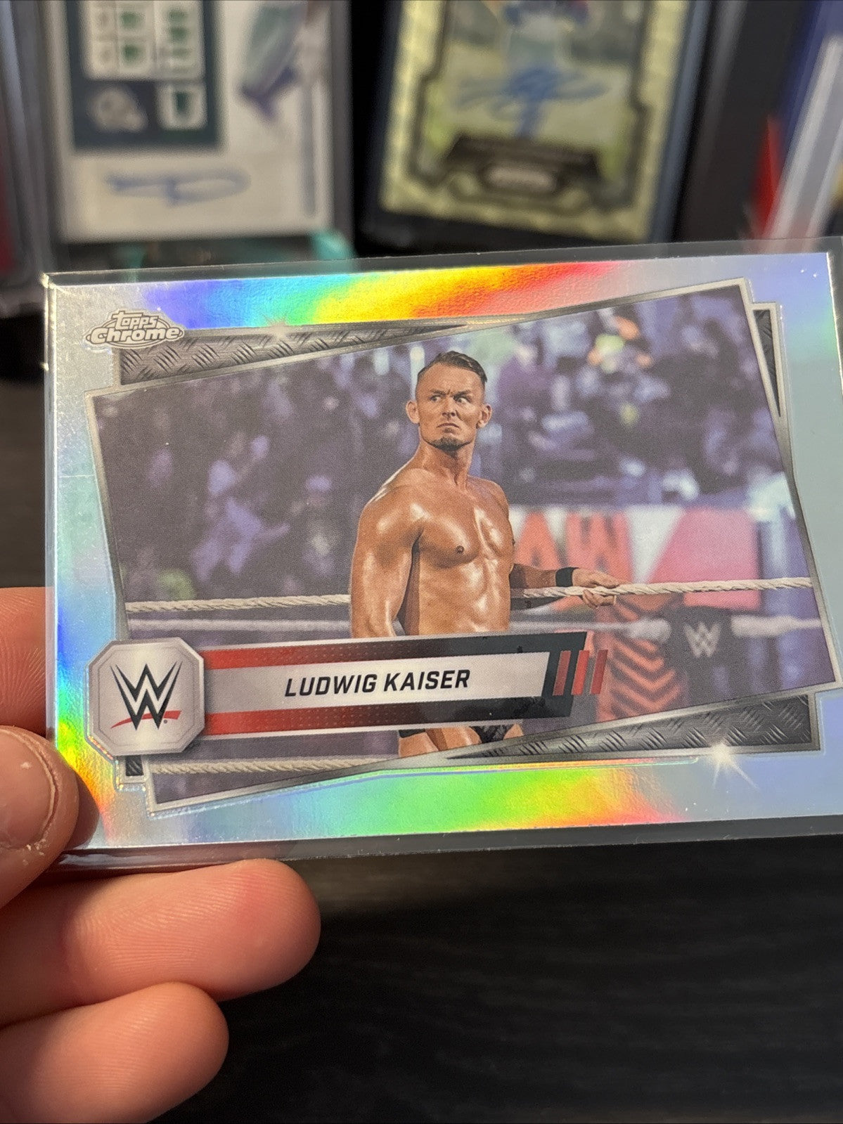 LUDWIG KAISER True Silver Refractor 2025 Topps WWE Chrome #129