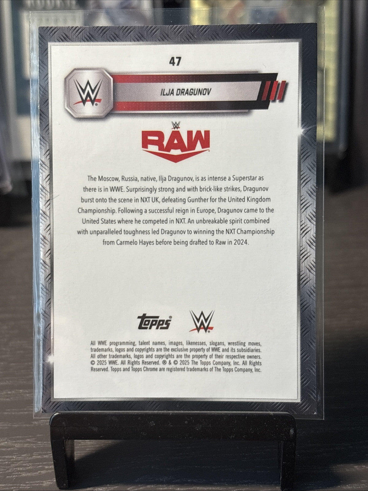 Ilja Dragunov | #47 | 2025 Topps Chrome WWE | Sepia Refractor