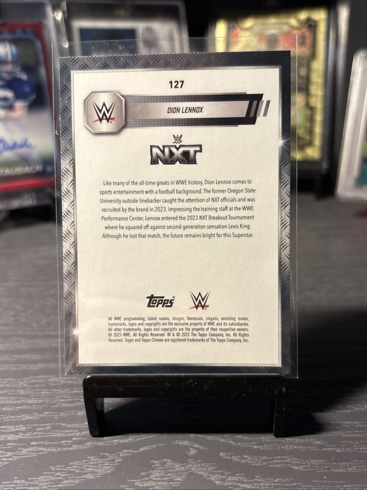topps chrome wwe dion lennox xfractor