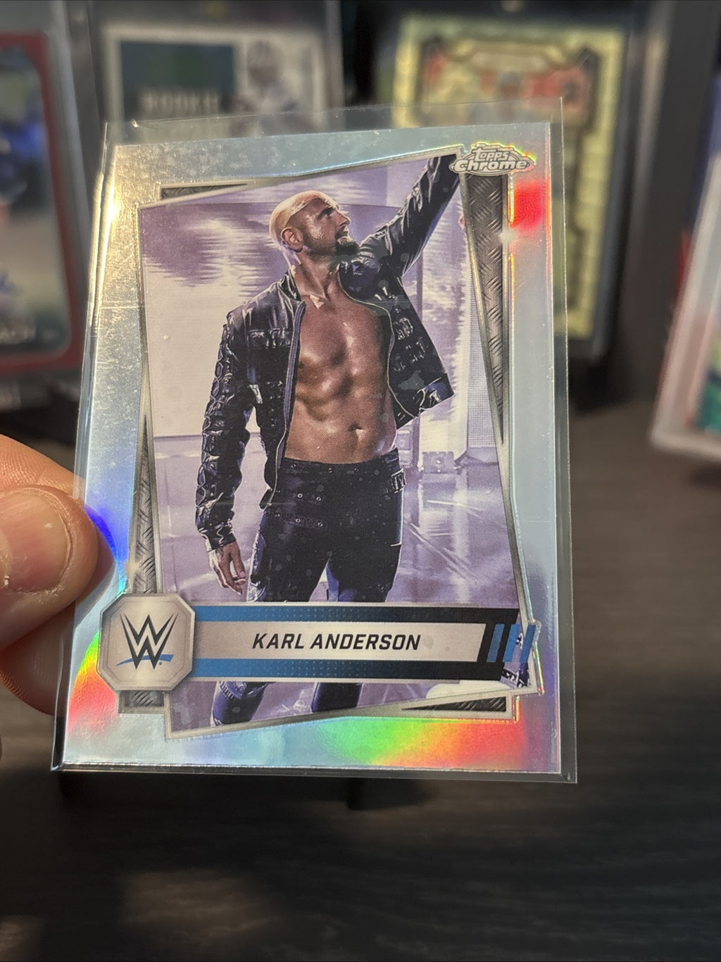 Topps Chrome WWE 2024 No. 79 Karl Anderson Silver Refractor