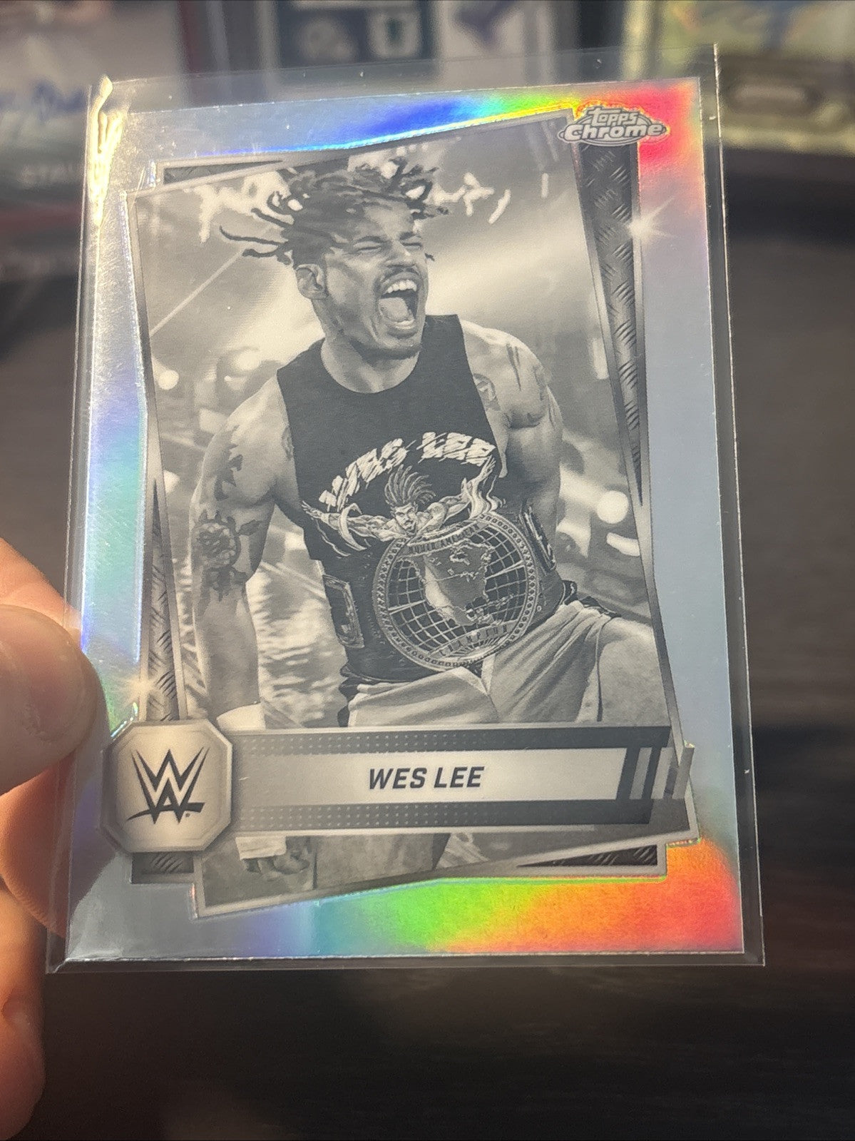 Wes Lee | #156 | 2025 Topps Chrome WWE | Sepia Refractor
