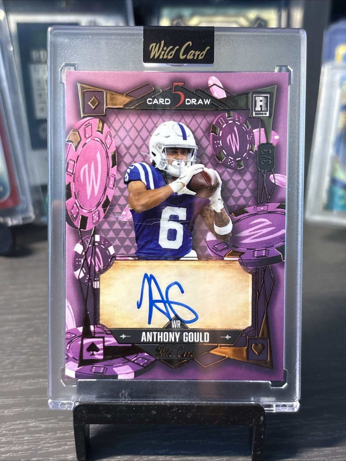 2024 Wildcard 5 Card Draw Anthony Gould 3/3 Rookie Auto Colts