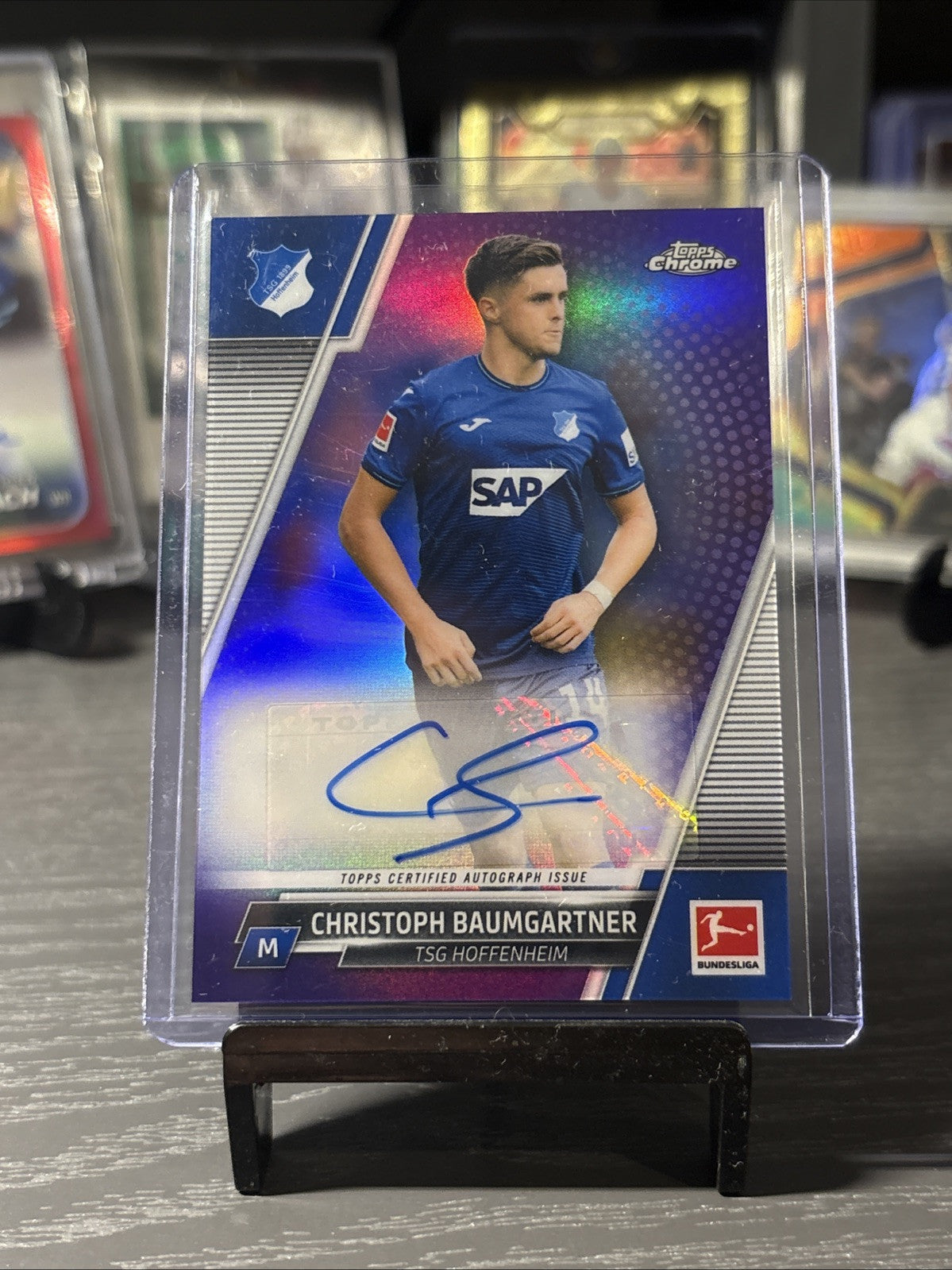 Topps Bundesliga Chrome 2021 22 Auto Autogramm Autograph Purple /199 Baumgartner