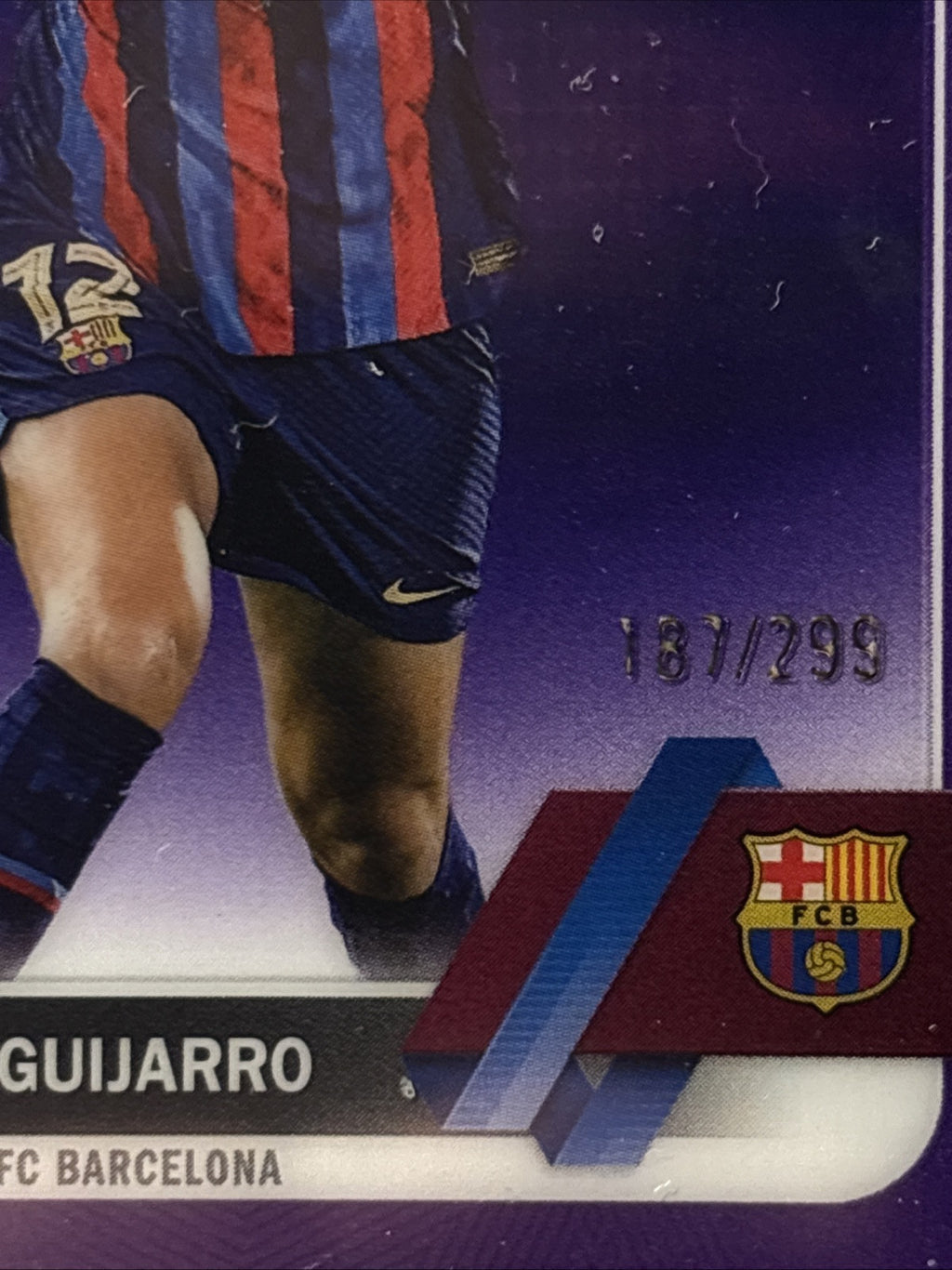 Patri Guijarro /299 Purple RC Topps Chrome Women’s Champions League 2022-23