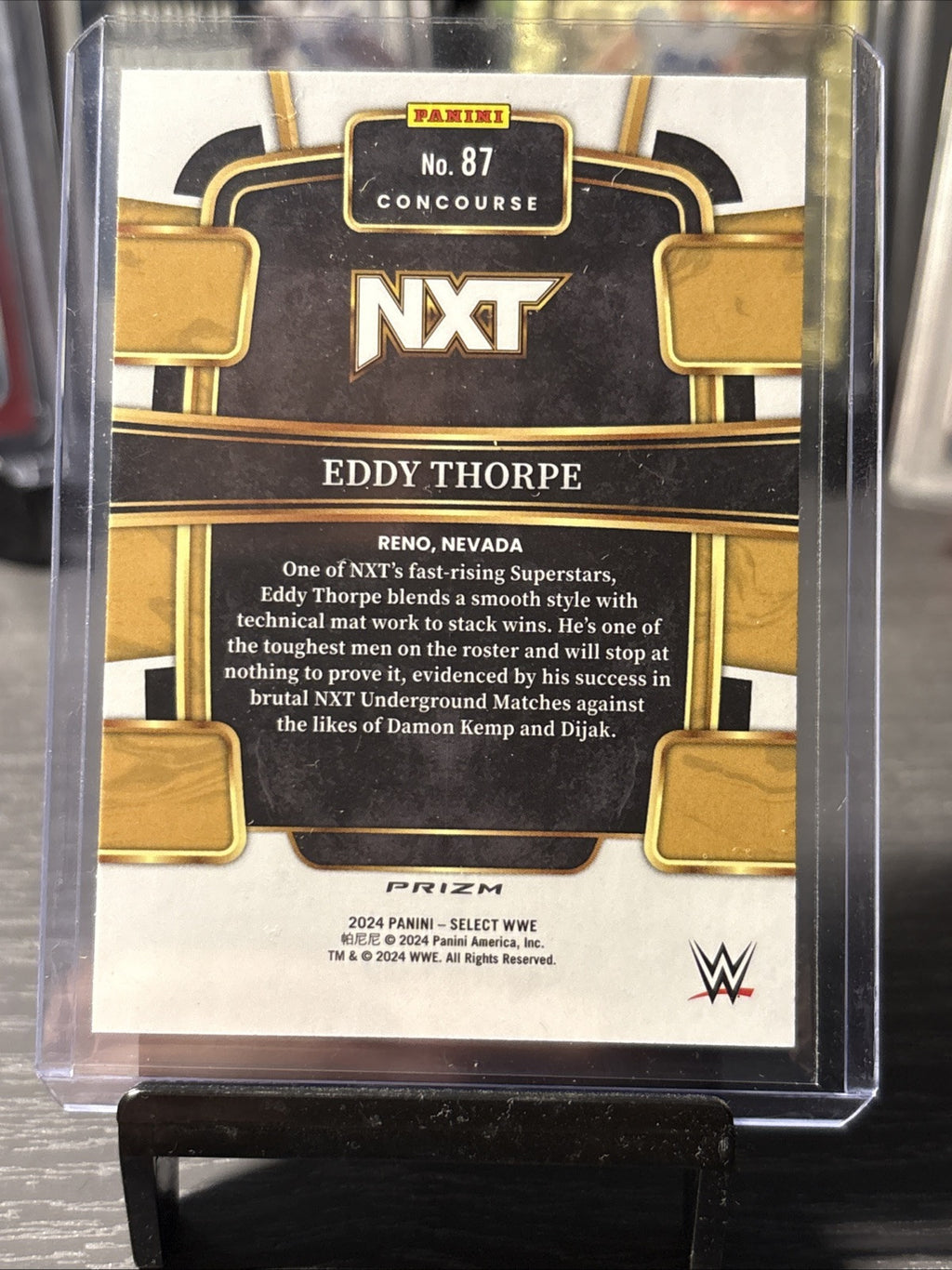2024 Panini Select WWE Eddy Thorpe Orange Flash Rookie Concourse Level