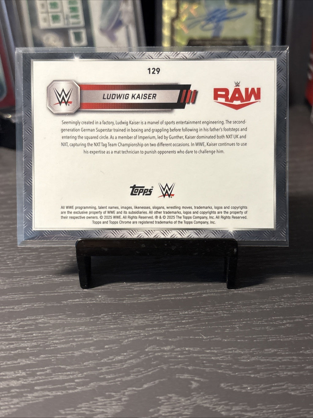 2025 Topps Chrome WWE Red and Blue Refractor #129 Ludwig Kaiser – Raw