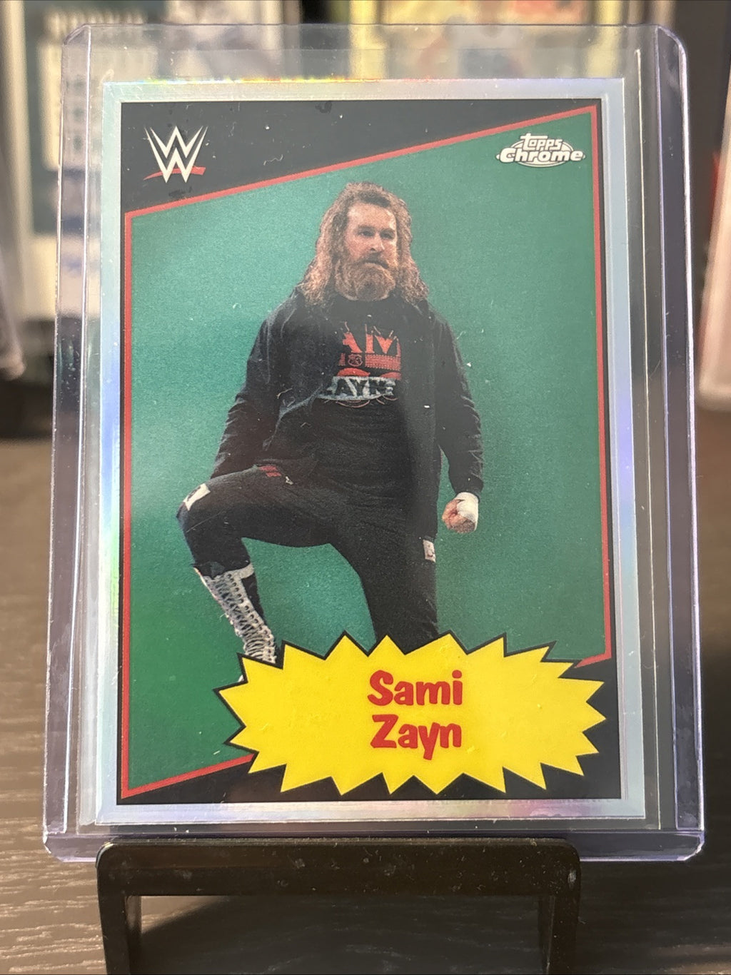 Sami Zayn 2025 Topps Chrome WWE 1985 Throwback Silver #85TC-SZ Raw
