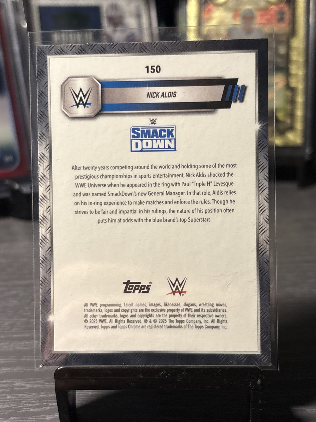 topps chrome wwe nick aldis xfractor