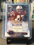 BEN COATES COMPOSITE FOOTBALL CHROME TOPPS 2024 NFL NEW ENGLAND AUTO