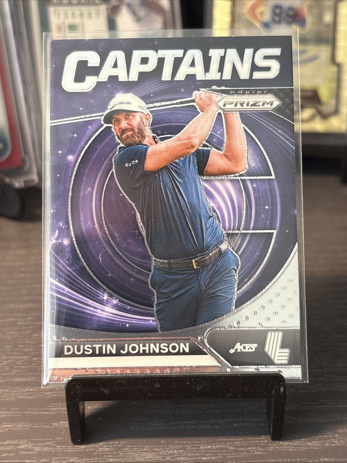 2024 PRIZM LIV GOLF CAPTAINS INSERT #70 DUSTIN JOHNSON ACES GC