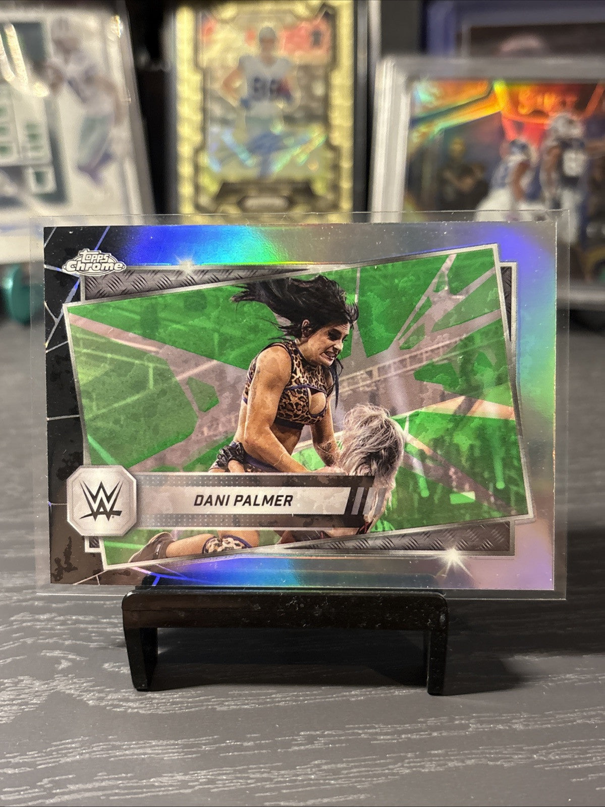 2025 Topps Chrome WWE Neon Green and Black Refractor #138 Dani Palmer NXT