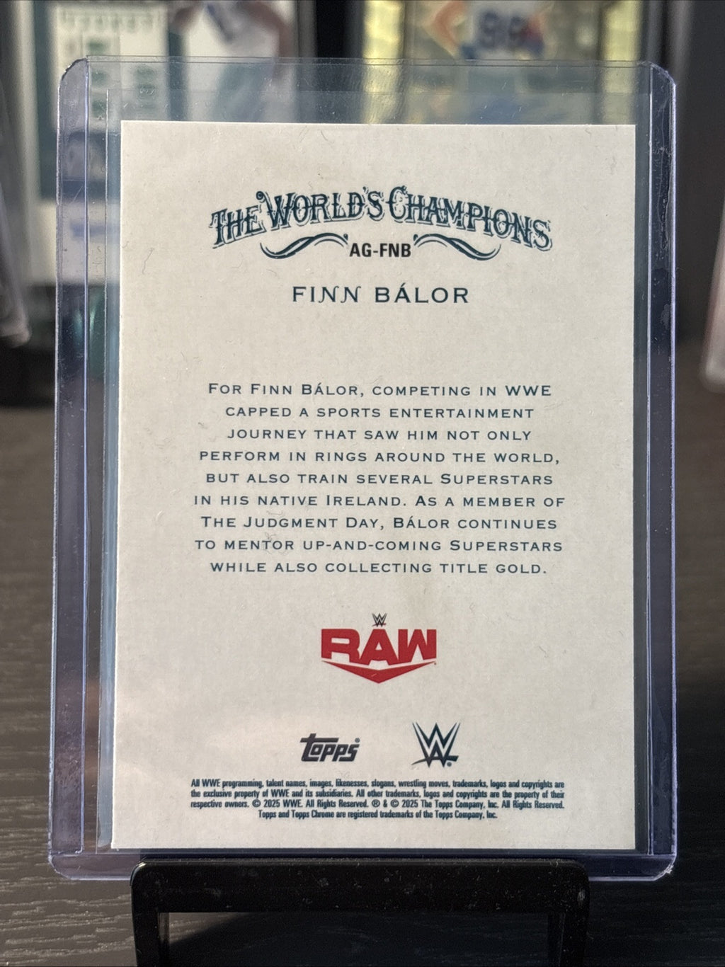 WWE Topps Chrome 2025 Finn Balor Allen And Ginter AG-FNB