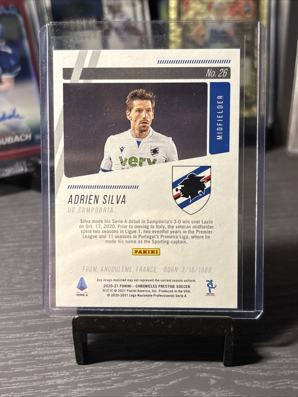 Panini Chronicles 2020-21 Serie A Prestige Adrien Silva Cracked Ice /23