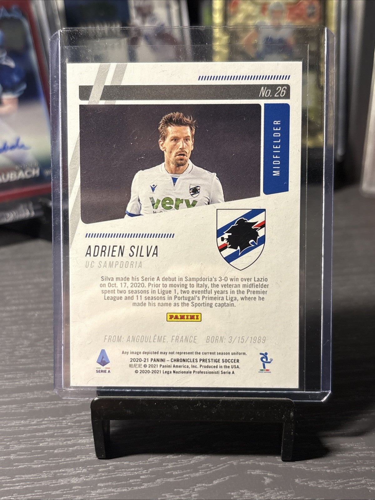 Panini Chronicles 2020-21 Serie A Prestige Adrien Silva Cracked Ice /23